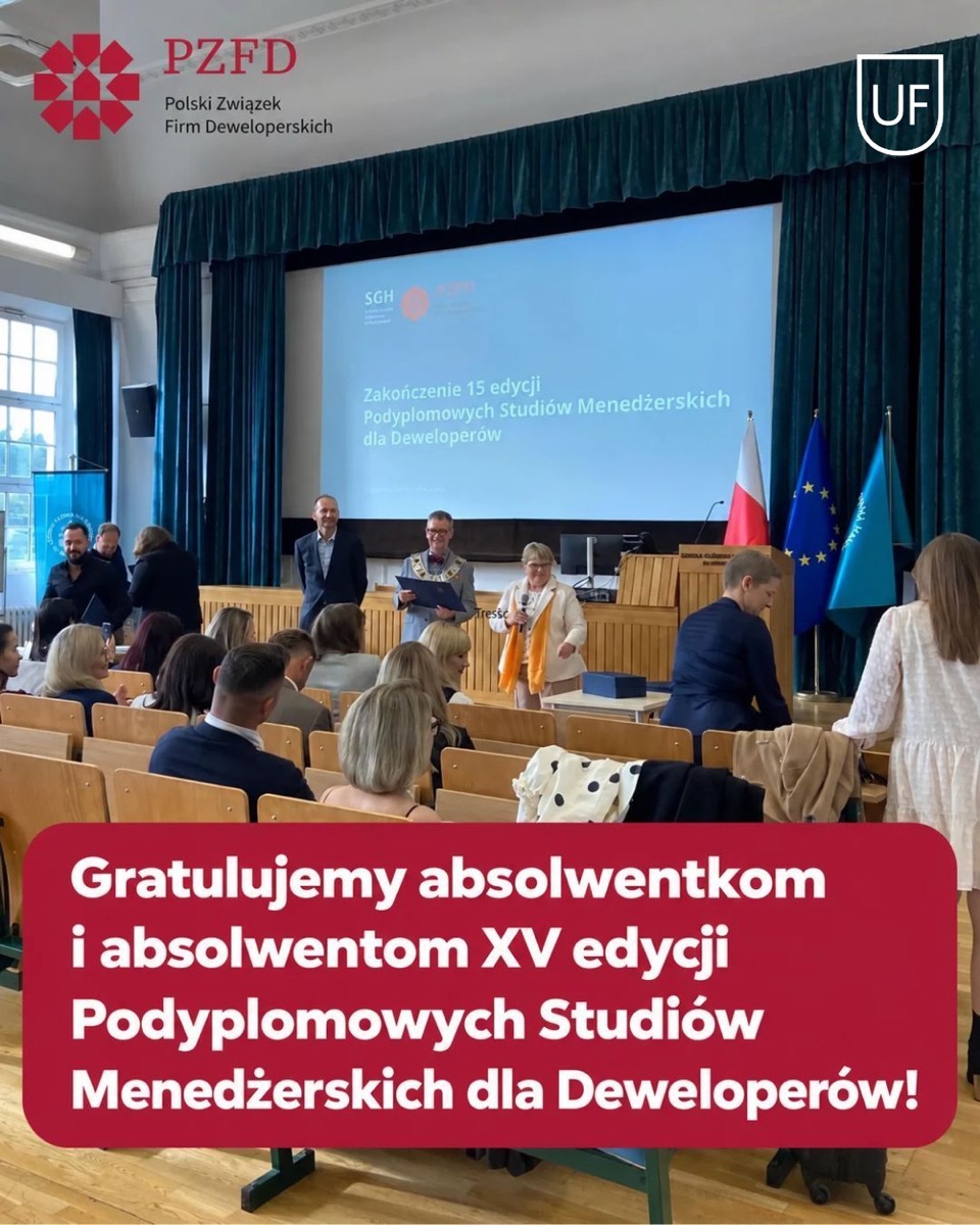 56 nowych absolwentów Podyplomowych Studiów Menedżerskich dla Deweloperów